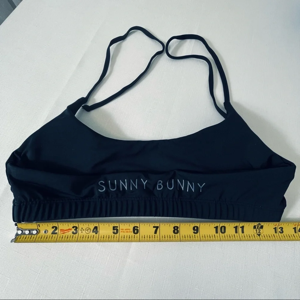 SUNNY BUNNY SWIM Summer Black Top adjustable tie removable pads NEW M - Picture 8 of 11